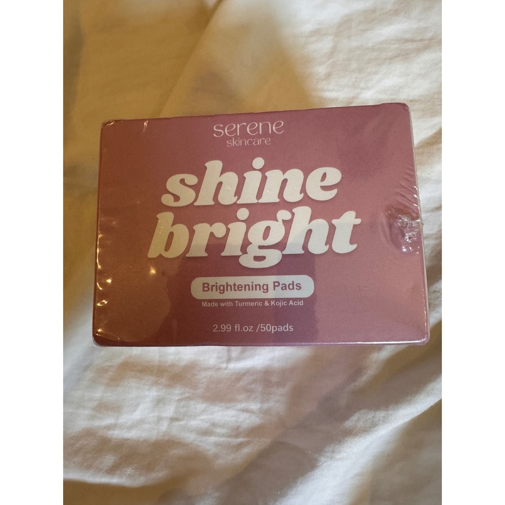 Serene Skincare Shine Bright Brightening Pads Turmeric Kojic Acid 50ct 2.99 oz